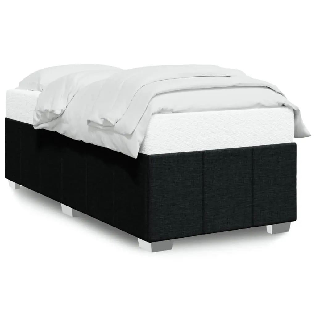 Black Fabric Bed Frame 90x190 cm for Peaceful Sleep