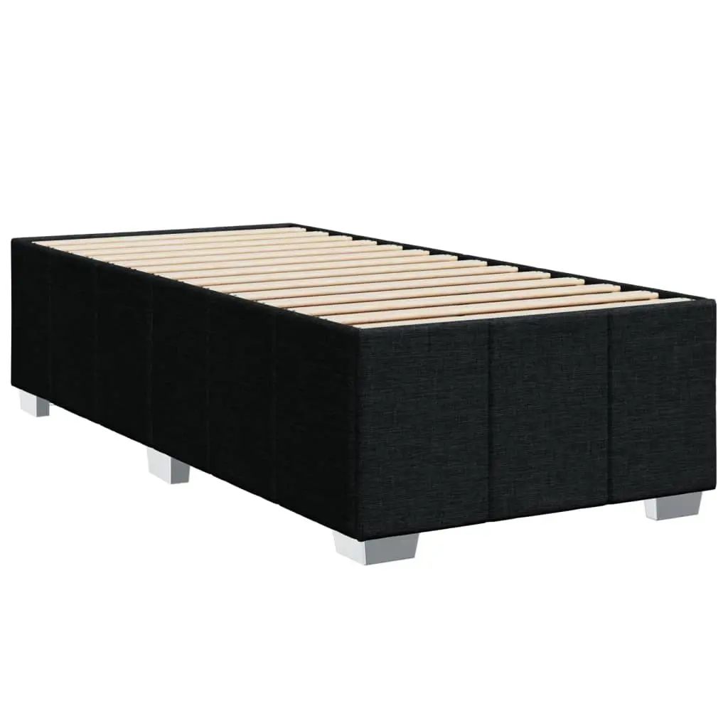 Black Fabric Bed Frame 90x190 cm for Peaceful Sleep