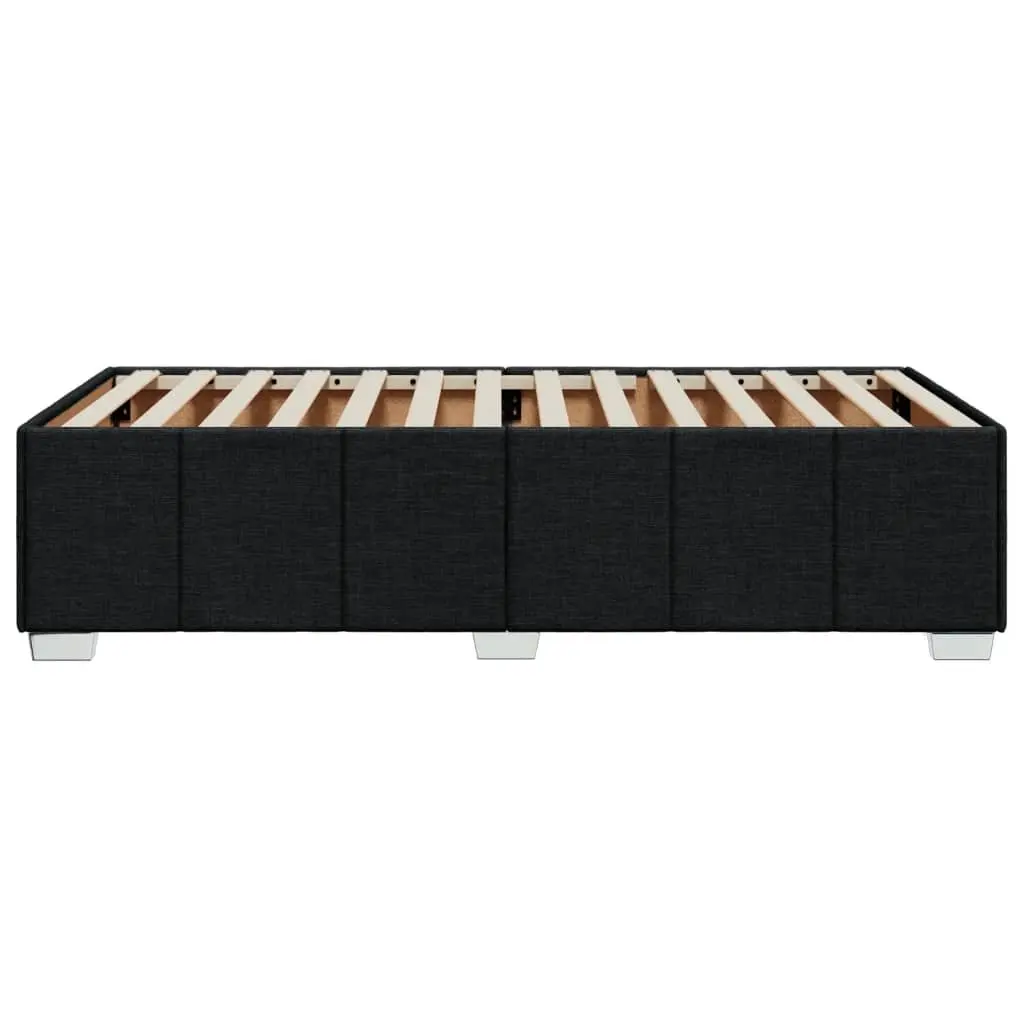 Black Fabric Bed Frame 90x190 cm for Peaceful Sleep