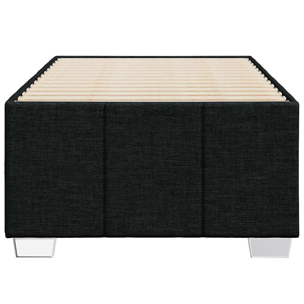 King Single Fabric Bed Frame Black Upholstered Bedroom Furniture Slats Support