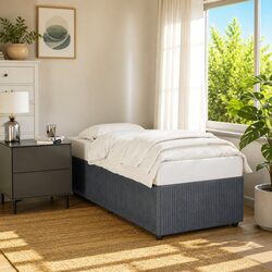 Comfortable and Affordable Grey Velvet Bed Frame 90x190 cm