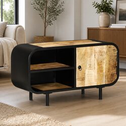 Practical Brown TV Cabinet Built from Quality Materials