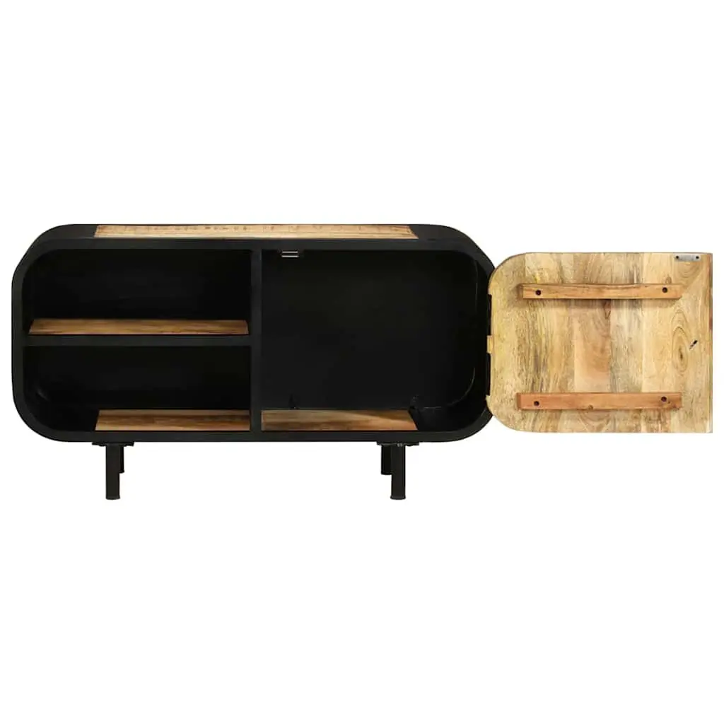 TV Cabinet 90x30x48 cm Brown Wooden Storage Unit Industrial Style Furniture