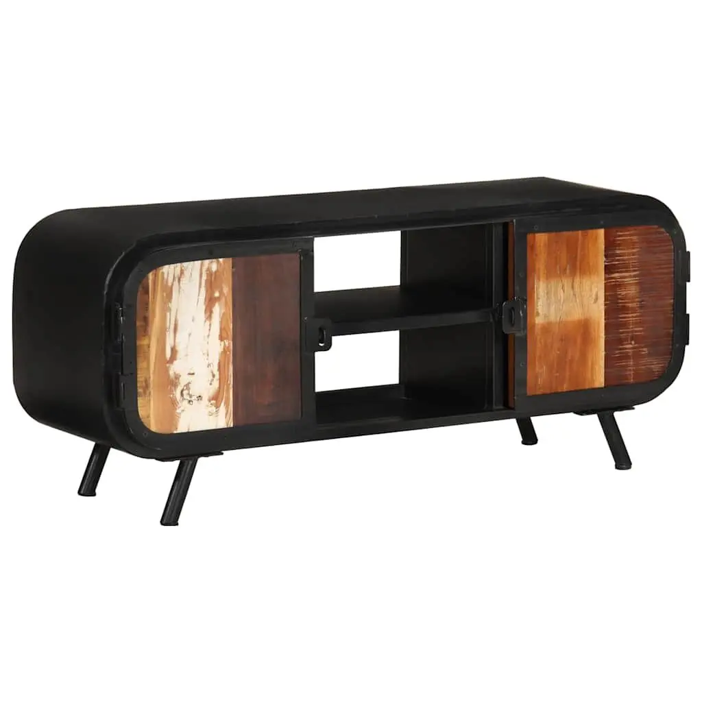 Reclaimed Wood TV Cabinet Industrial Vintage Stand 110x30x45cm Brown