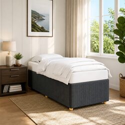 Comfortable Grey Velvet Bed Frame 90x190 cm