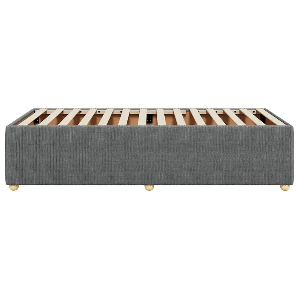 King Single Bed Frame Dark Grey Fabric Bedroom Furniture No Mattress