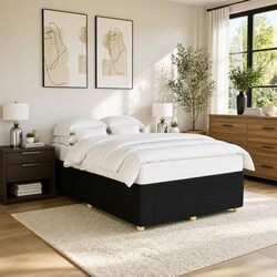 Reliable Black Velvet Queen Bed Frame with Supportive Slats