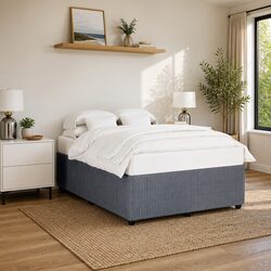 Reliable Grey Velvet Double Bed Frame for Comfort and Style