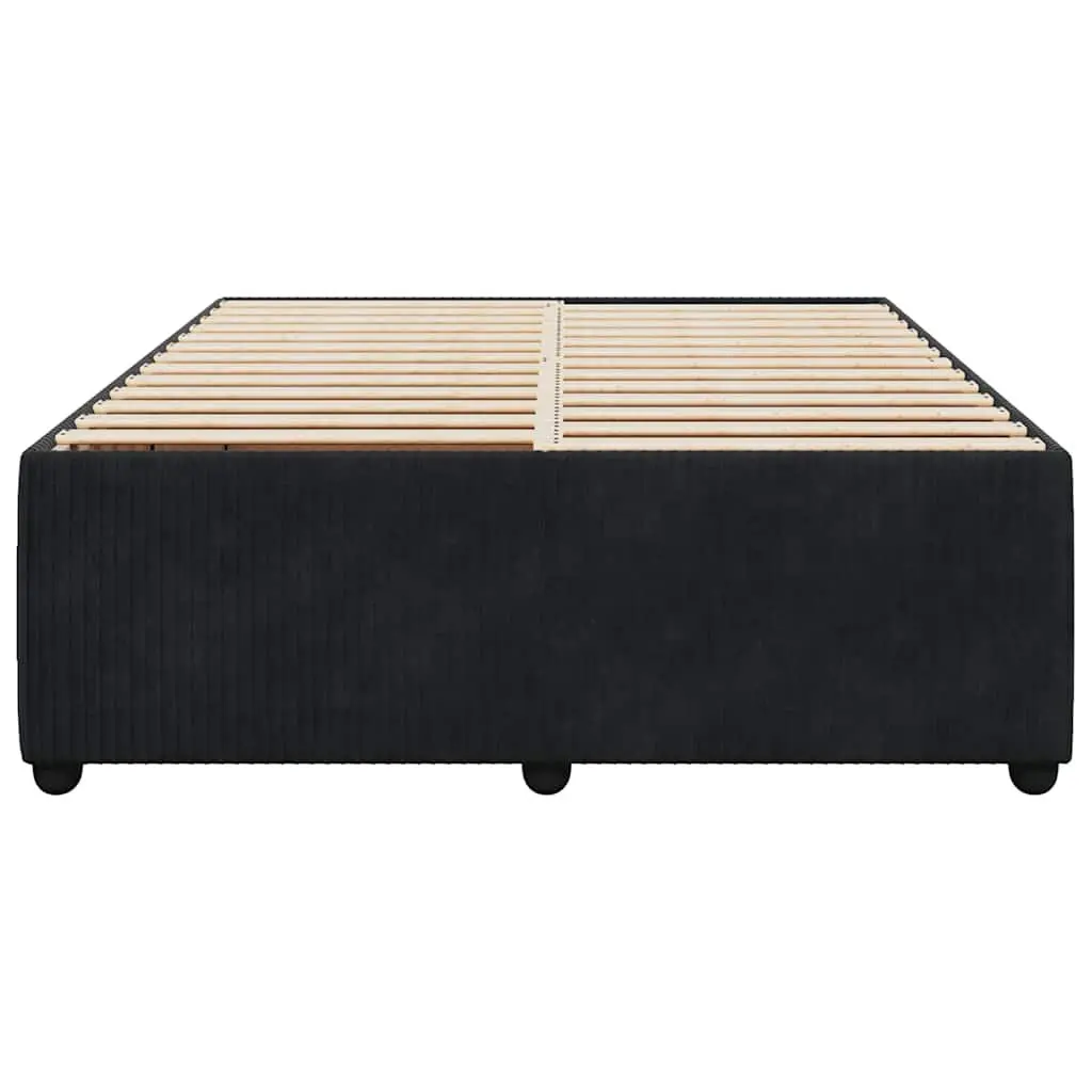 Black Velvet Double Bed Frame for Comfort