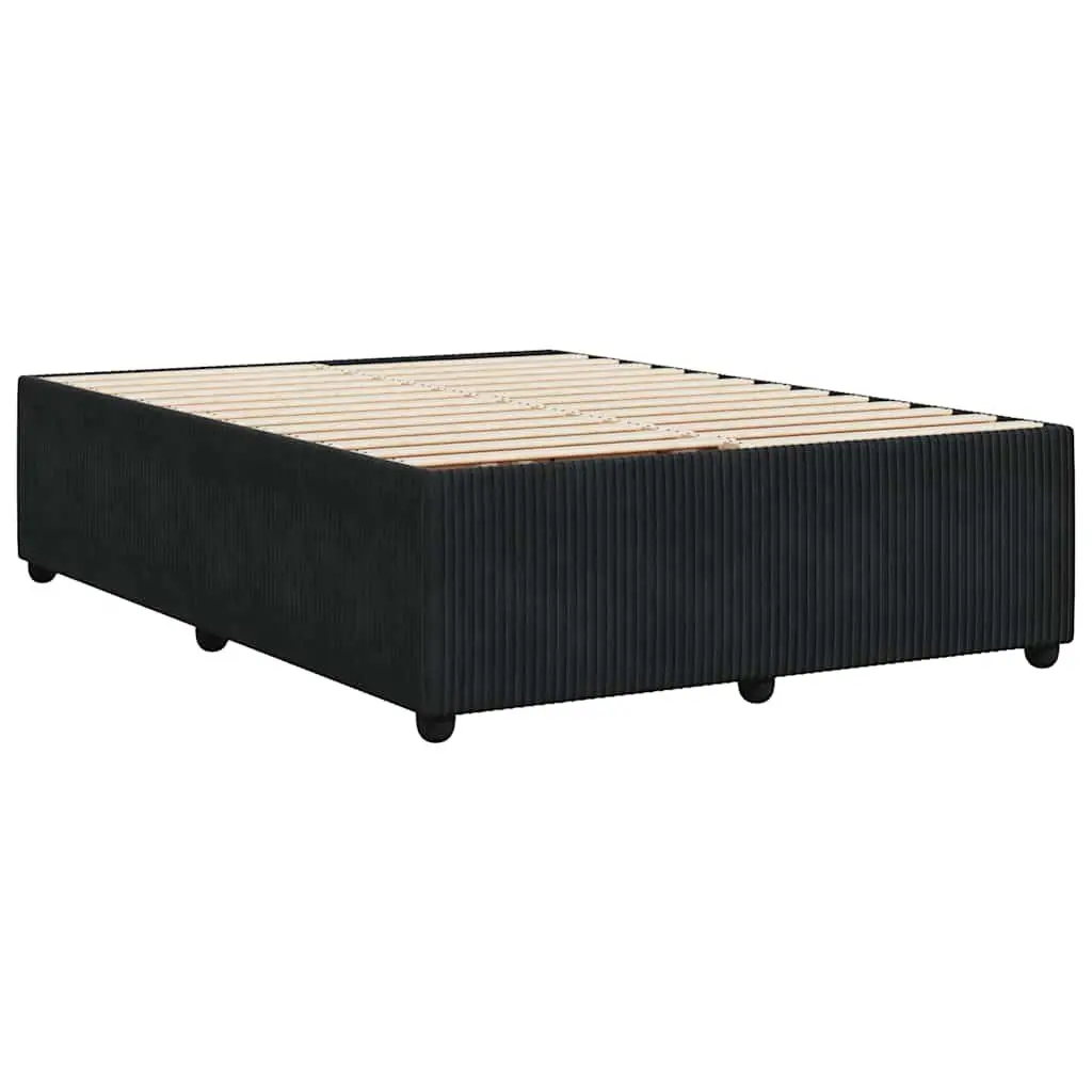 Black Velvet Double Bed Frame for Comfort