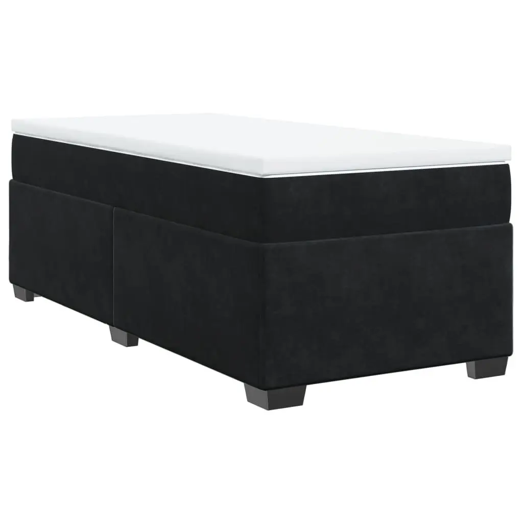Box Spring Bed Pocket Spring Mattress King Single Velvet Grey