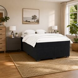 Comfortable Queen Box Spring Bed with Durable Mattress