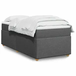 Reliable Box Spring Bed with Pocket Spring Mattress in Grey