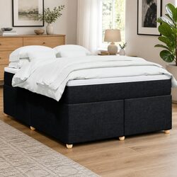 Comfortable Queen Bed with Pocket Spring Mattress and Topper