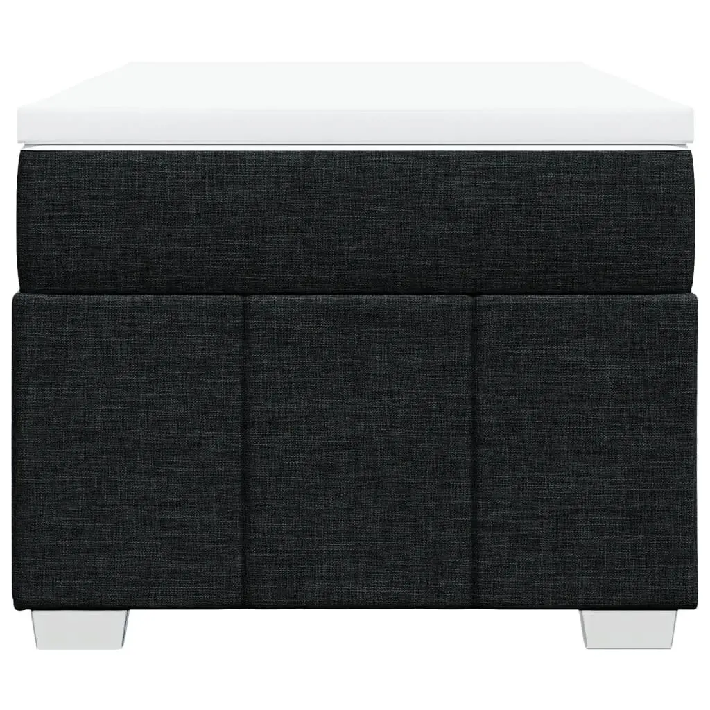 King Single Box Spring Bed with Pocket Mattress Black Fabric Bedroom Furniture