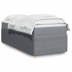 Warm and Reliable King Single Box Spring Bed in Grey
