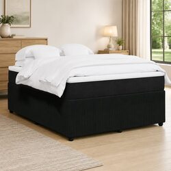 Comfort Meets Value in Black Velvet Box Spring Bed