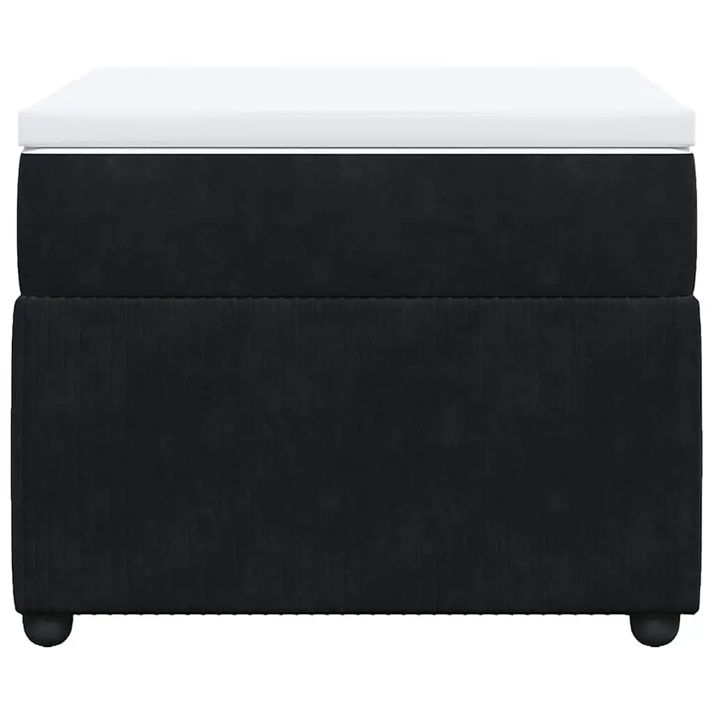 King Single Bed Frame Pocket Spring Mattress Velvet Black
