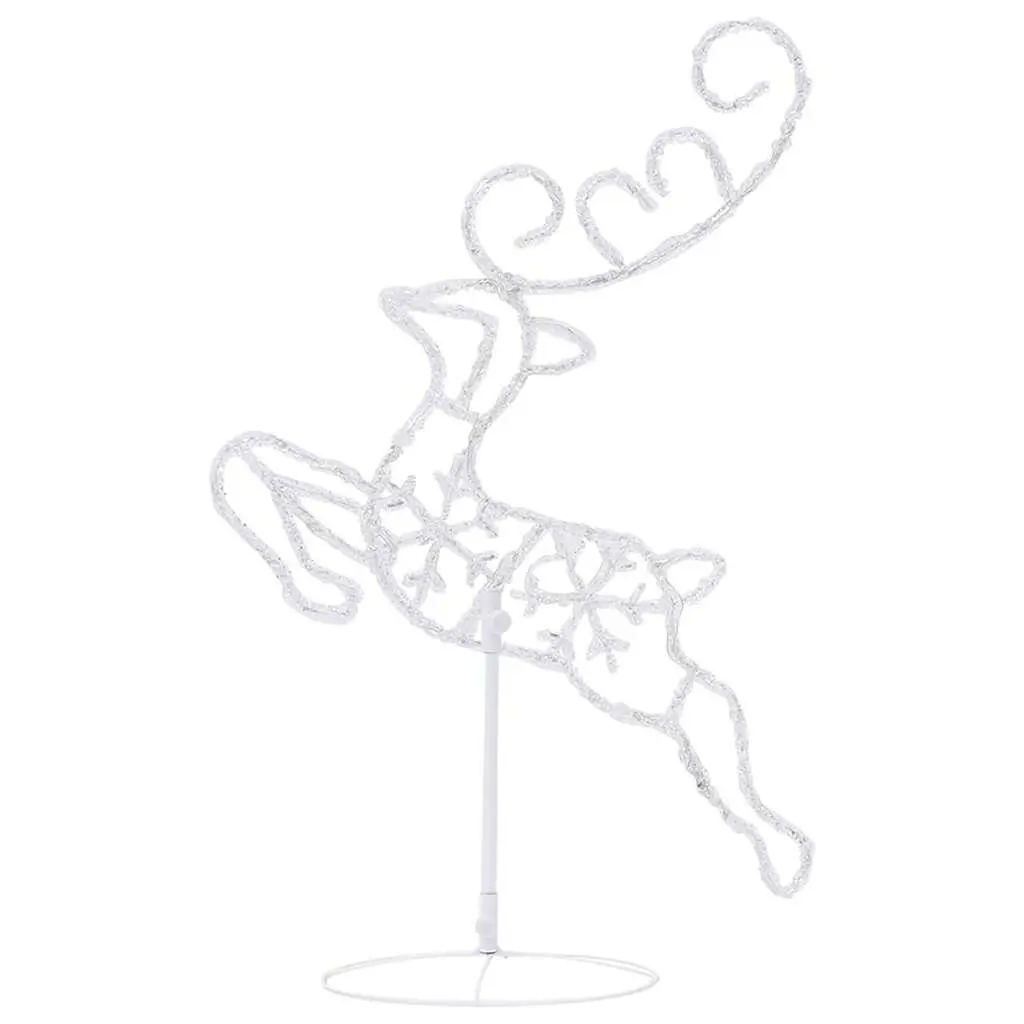 Flying Reindeer Sleigh LED Light Decoration Indoor Outdoor 260x21x87cm Warm White