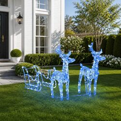 Value-Driven Christmas Reindeer Sleigh LED Decoration