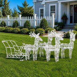 Practical Christmas Reindeer and Sleigh LED Decoration