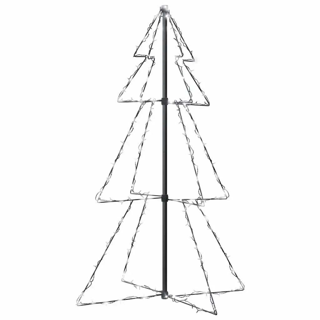 Christmas Cone Tree Indoor Outdoor Decoration 78x120cm White with 160 LEDs