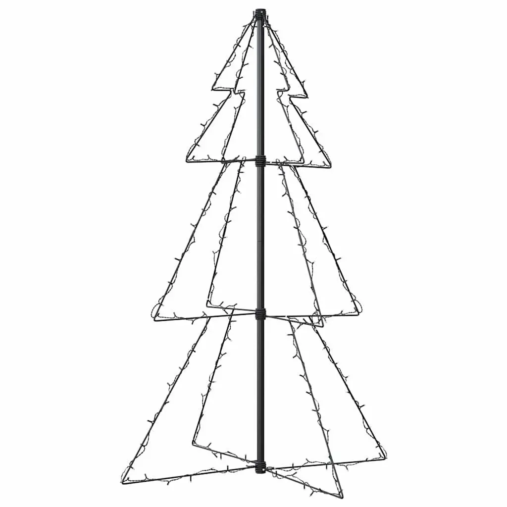 Christmas Cone Tree Indoor Outdoor Decoration 78x120cm White with 160 LEDs