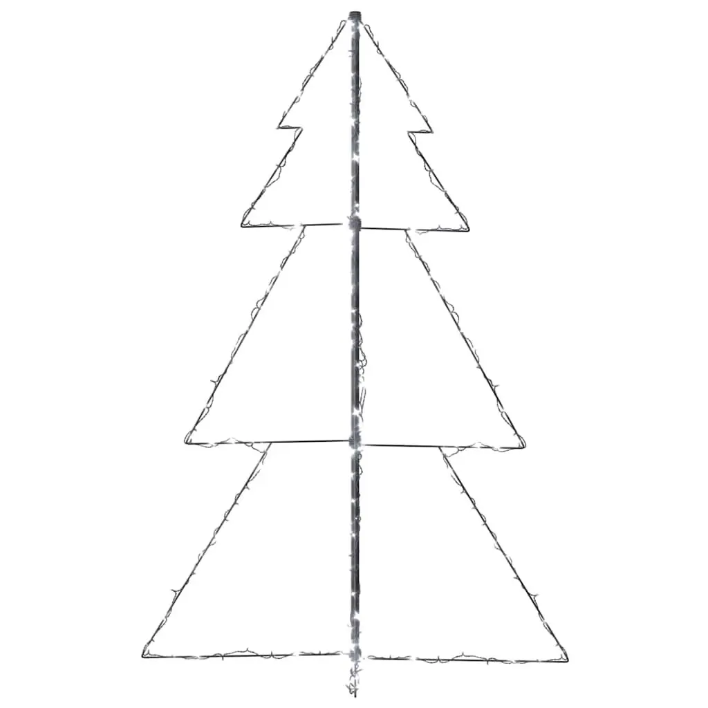 Christmas Cone Tree Indoor Outdoor 98x150cm White 200 LEDs 8 Lighting Effects