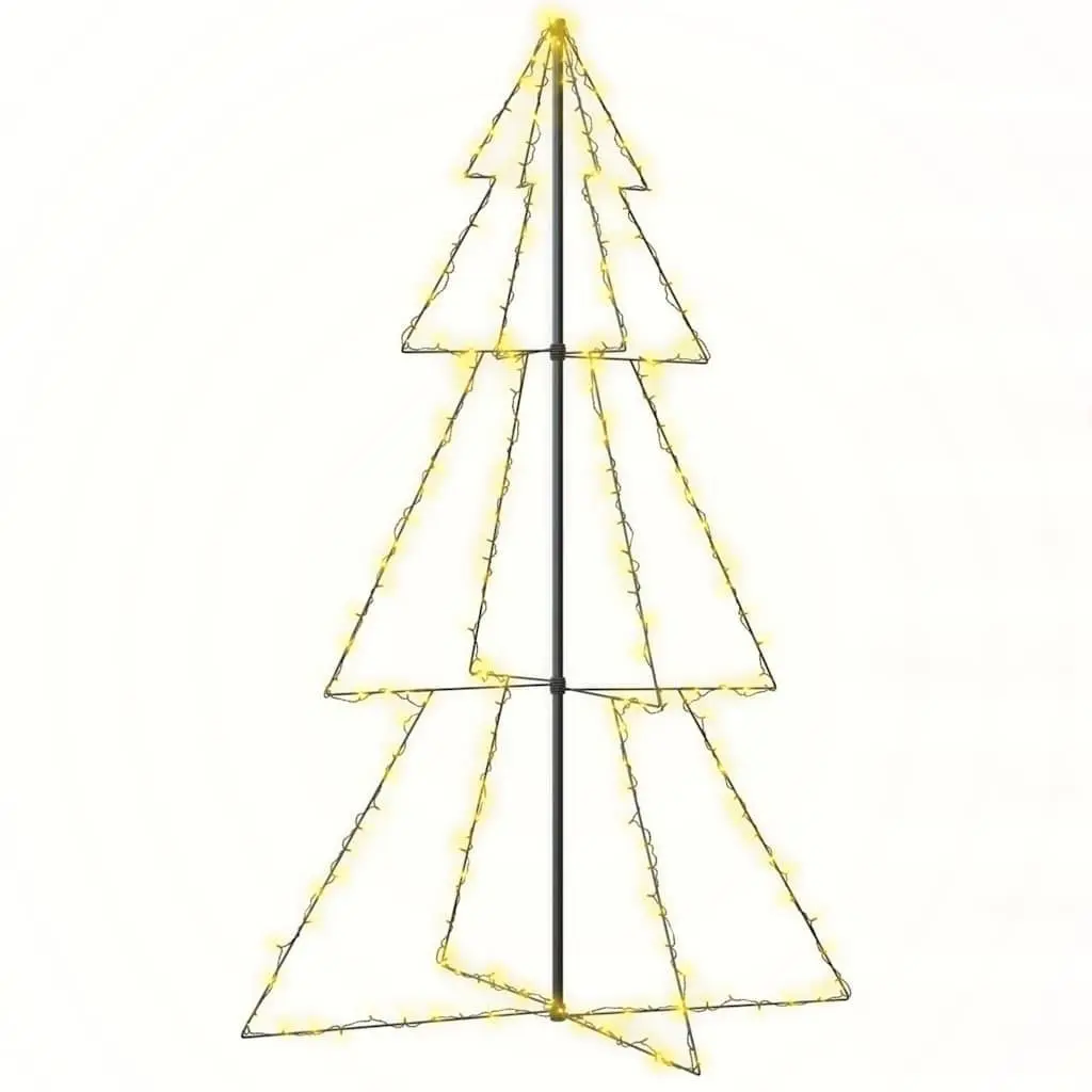 Christmas Cone Tree 240 LEDs 8 Lighting Effects 118x180cm White Indoor Outdoor