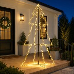 Affordable 300 LED Christmas Cone Tree - 120x220 cm