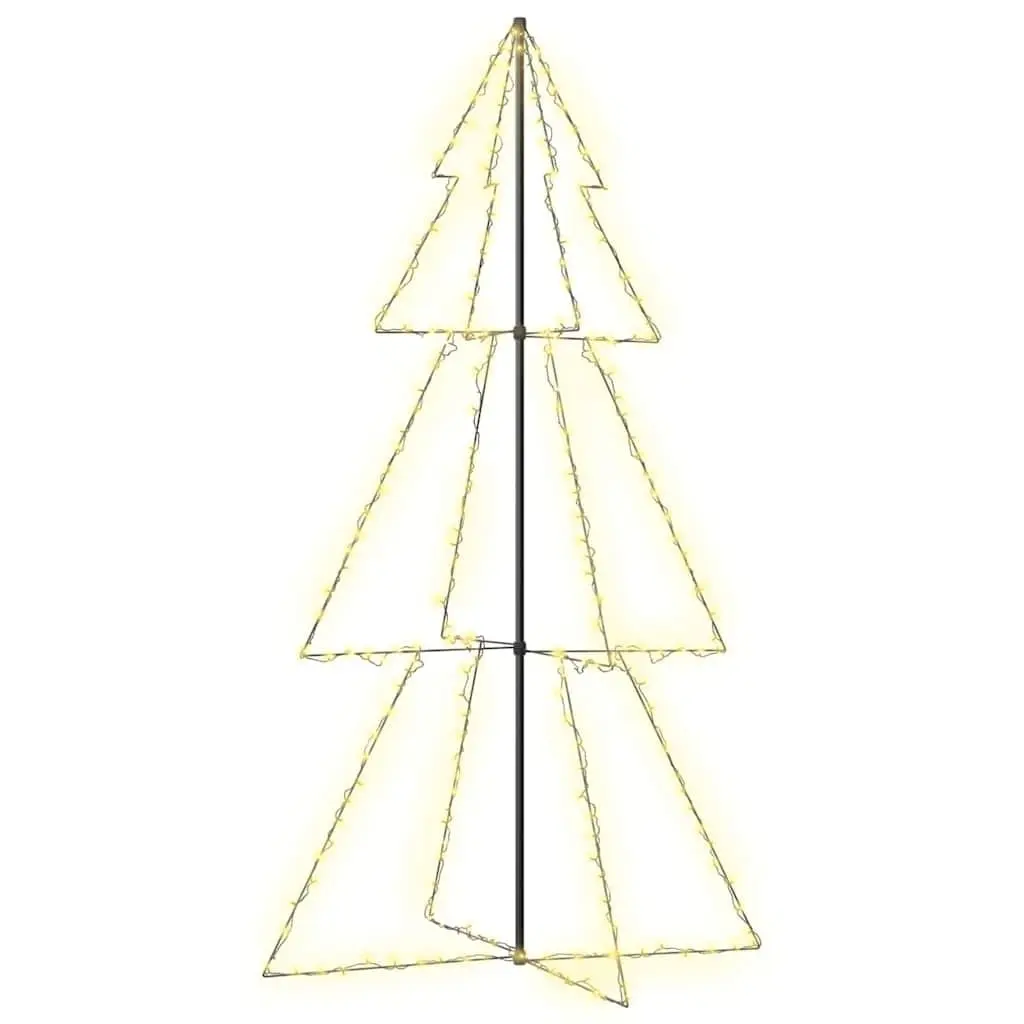Christmas Cone Tree Indoor Outdoor Decoration 120x220 cm White 300 LEDs