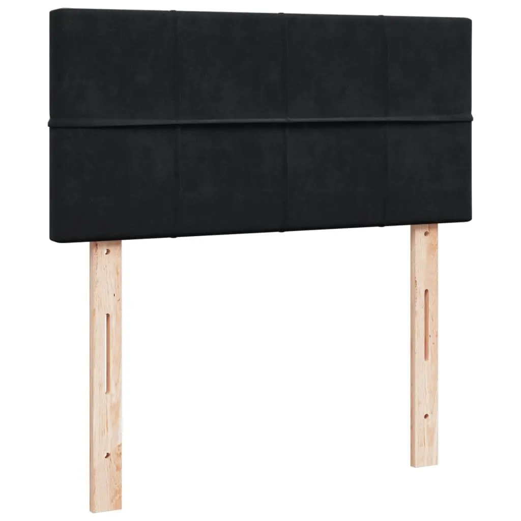 Box Spring Bed King Single with Pocket Spring Mattress Black Fabric Frame