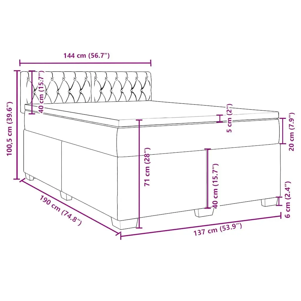 Double Box Spring Bed with Supportive Mattress