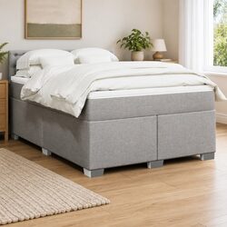 Comfortable Double Box Spring Bed with Removable Topper