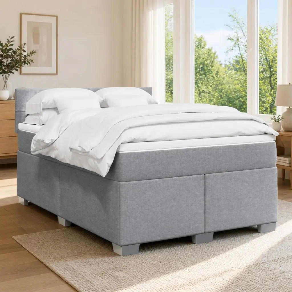 Queen Box Spring Bed for Peaceful Sleep