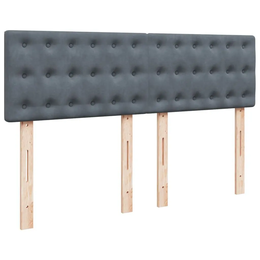 Queen Size Velvet Box Spring Bed