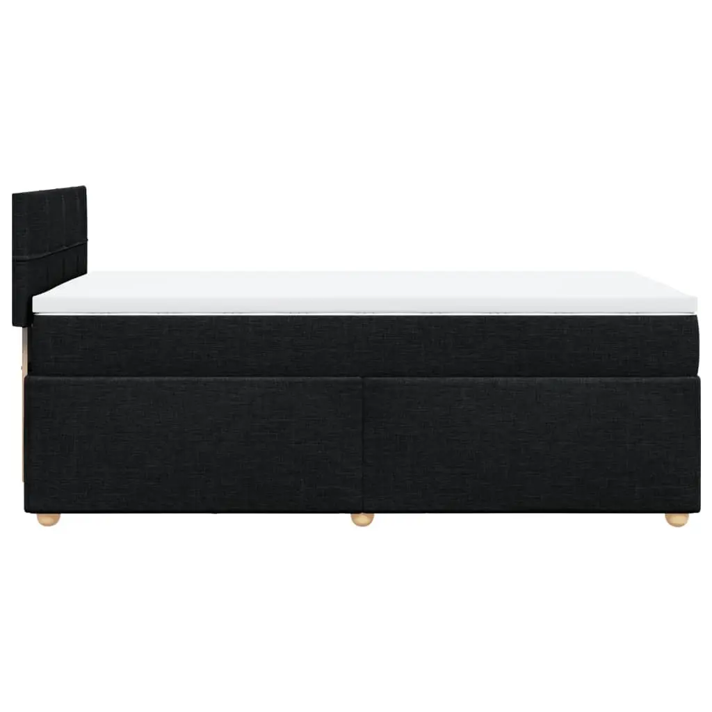 Box Spring Bed Pocket Spring Mattress King Single Black Fabric Frame