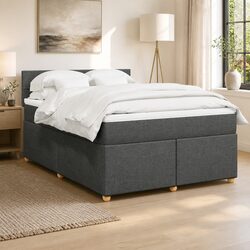 Warm and Reliable Double Box Spring Bed with Pocket Mattress