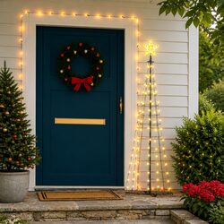 Reliable Christmas Cone Tree Decoration with LED Lights
