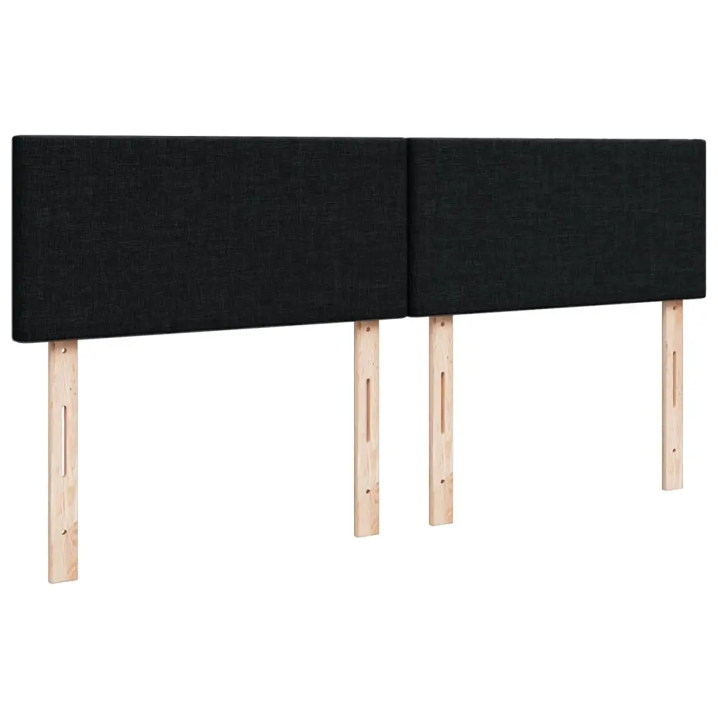 Double Box Spring Bed Pocket Mattress Double Black Fabric Frame Topper