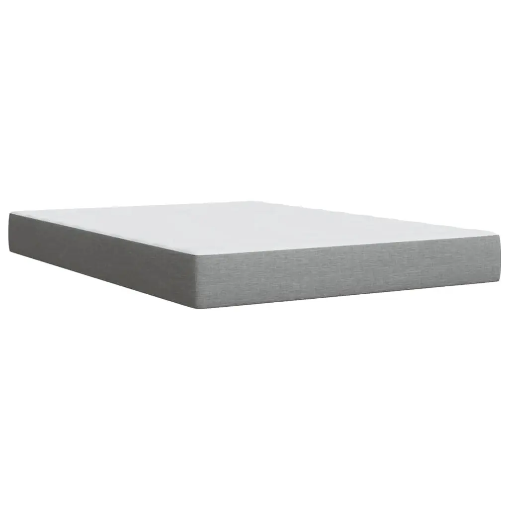 Queen Box Spring Bed Pocket Spring Mattress Dark Grey Fabric