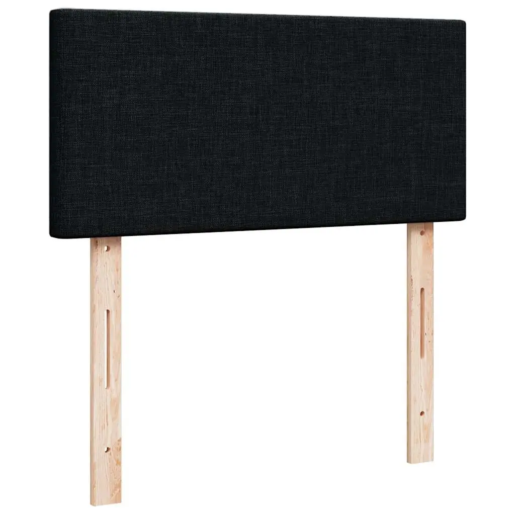 Pocket Spring Mattress King Single Bed Black Fabric Frame with Slatted Base
