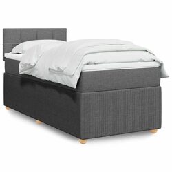 Comforting King Single Box Spring Bed in Grey