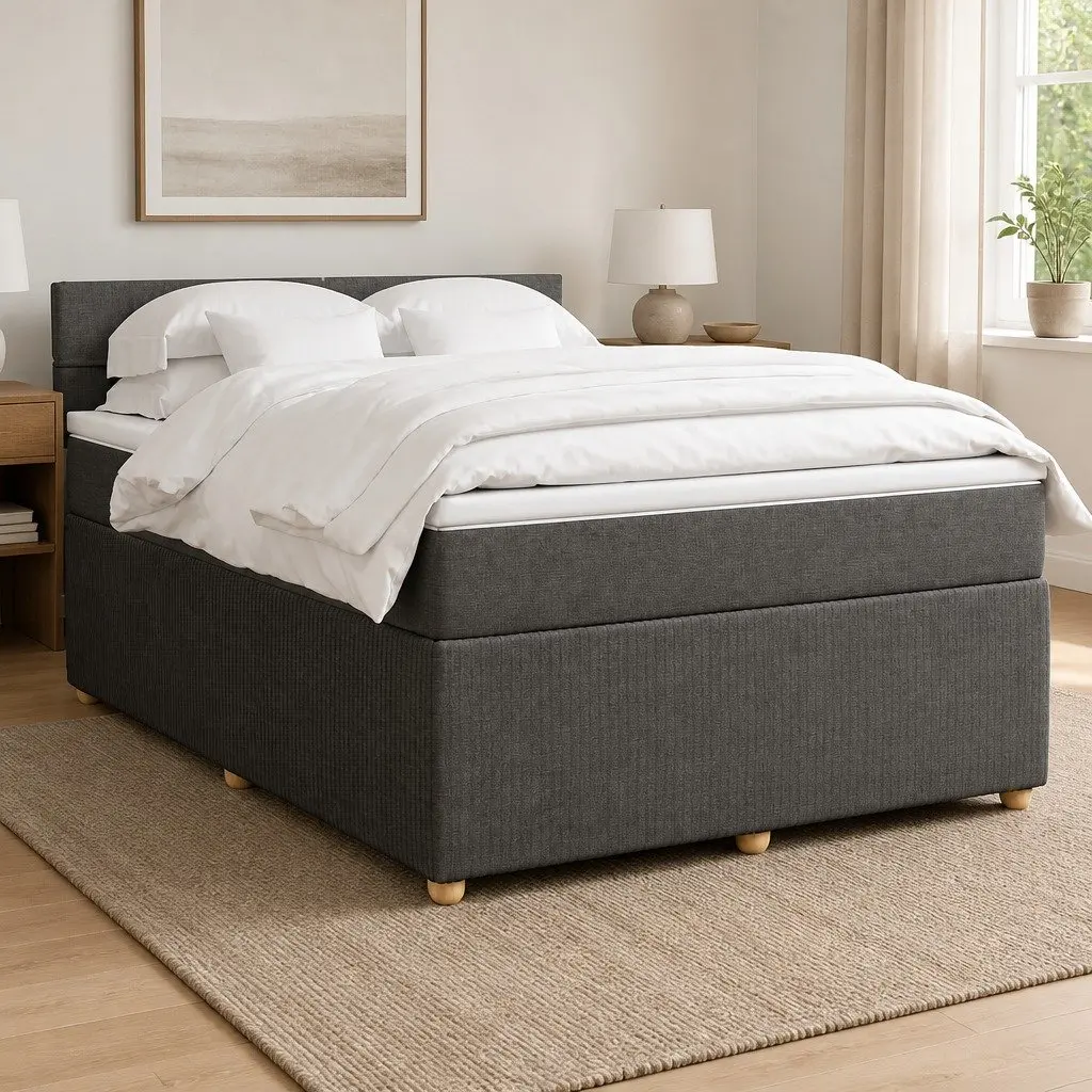 Queen Box Spring Bed with Pocket Mattress