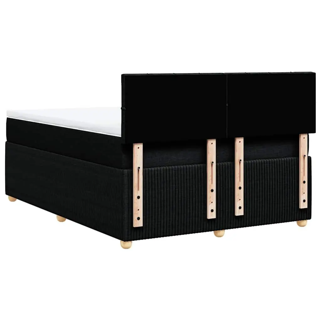 Queen Box Spring Bed with Pocket Sprung Mattress Black Fabric Frame