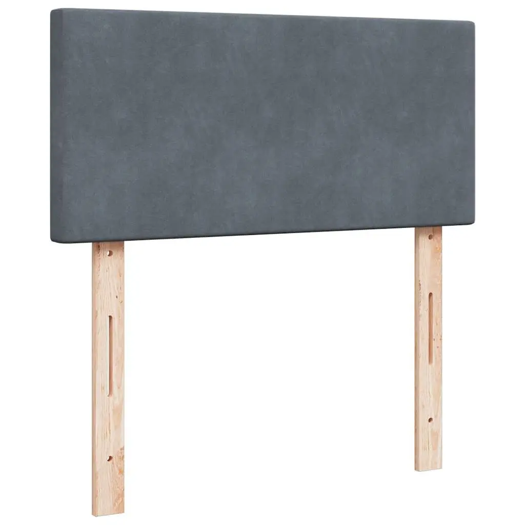 Box Spring Bed King Single Pocket Mattress Grey Velvet Frame