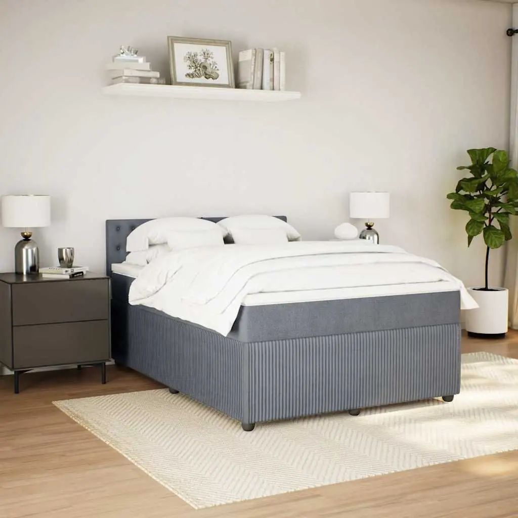 Double Velvet Upholstered Box Spring Bed for Restful Sleep
