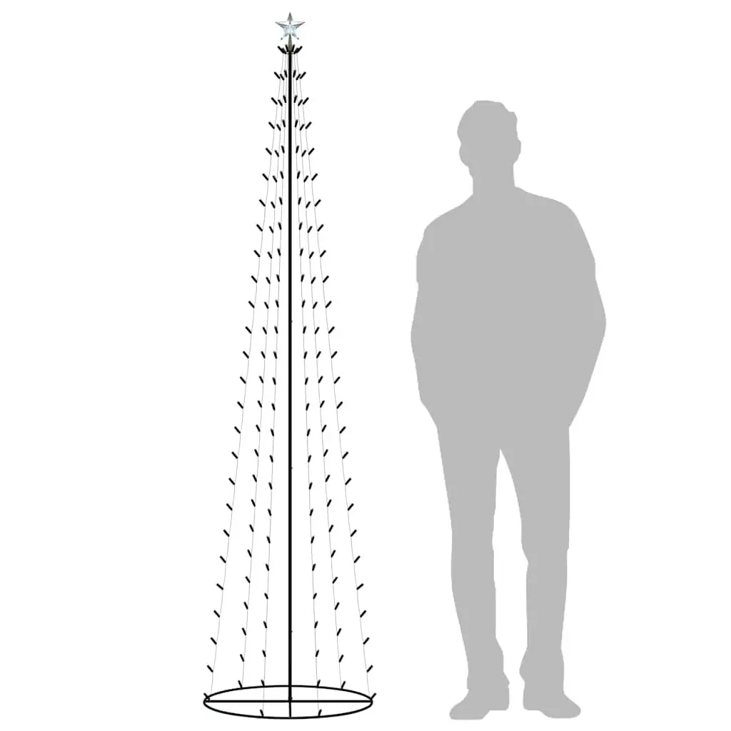 Christmas Cone Tree Indoor Outdoor Holiday Decoration 240 cm Warm White LED