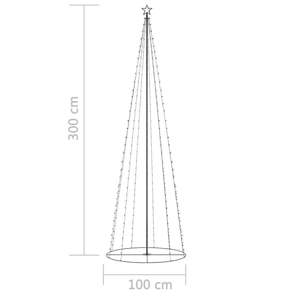 Christmas Cone Tree 300cm Warm White LED Indoor Outdoor Decoration