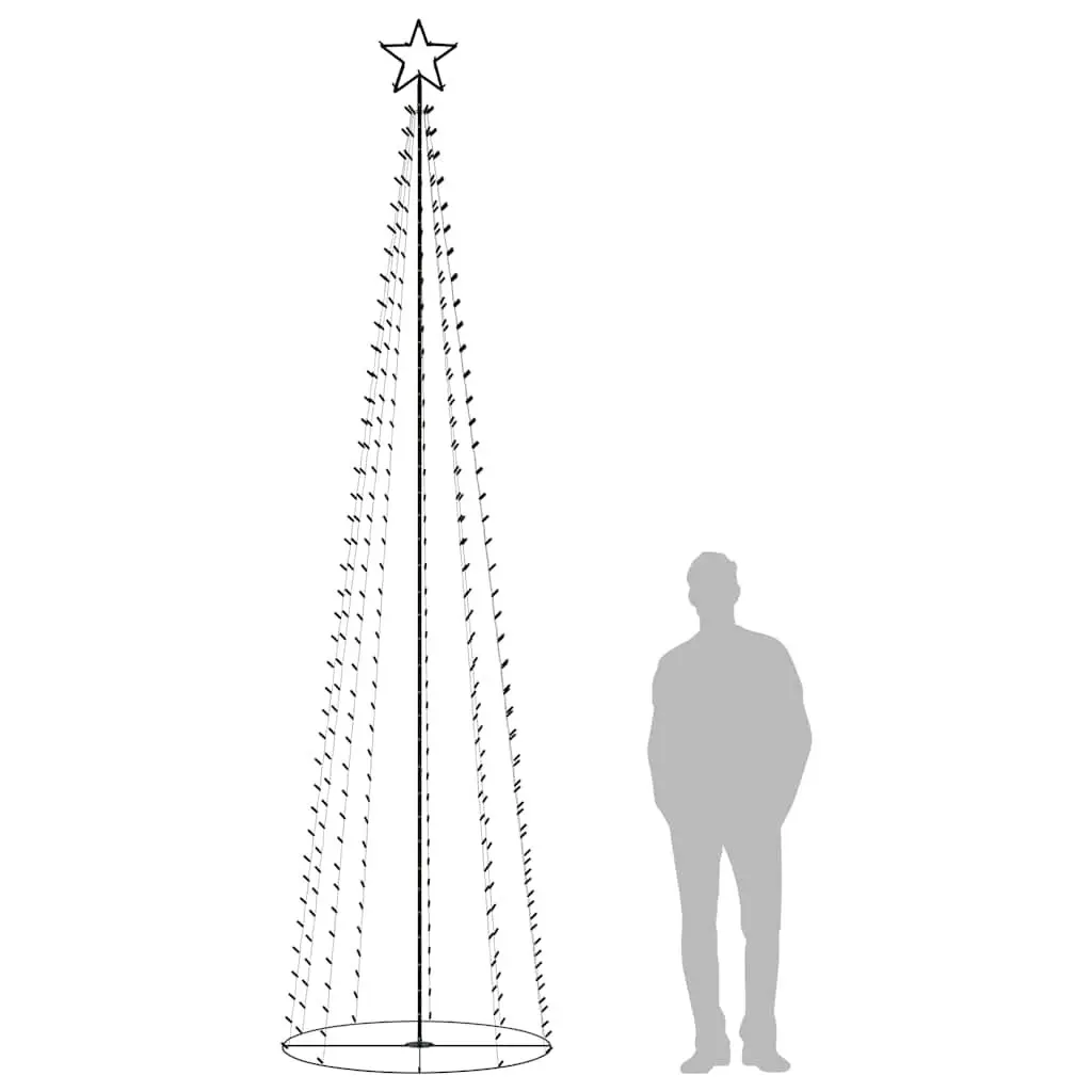 Cone Tree Christmas Decoration 400 Warm White LEDs 100cm Base 360cm Height Indoor Outdoor
